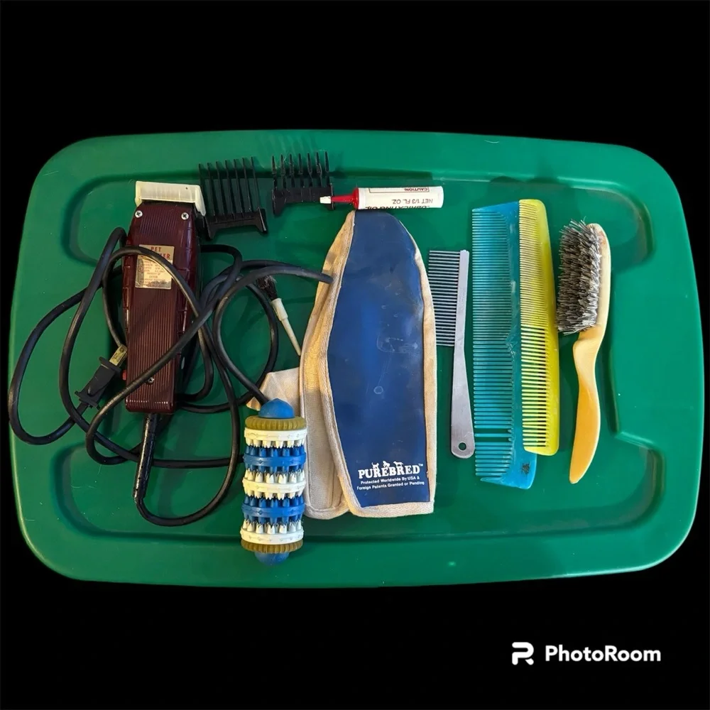 Vintage Pet Groomer Grooming Clipper Set Spratts Metal Comb